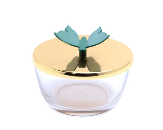 تمرية الفراشة مع غطاء معدني من سوليتير