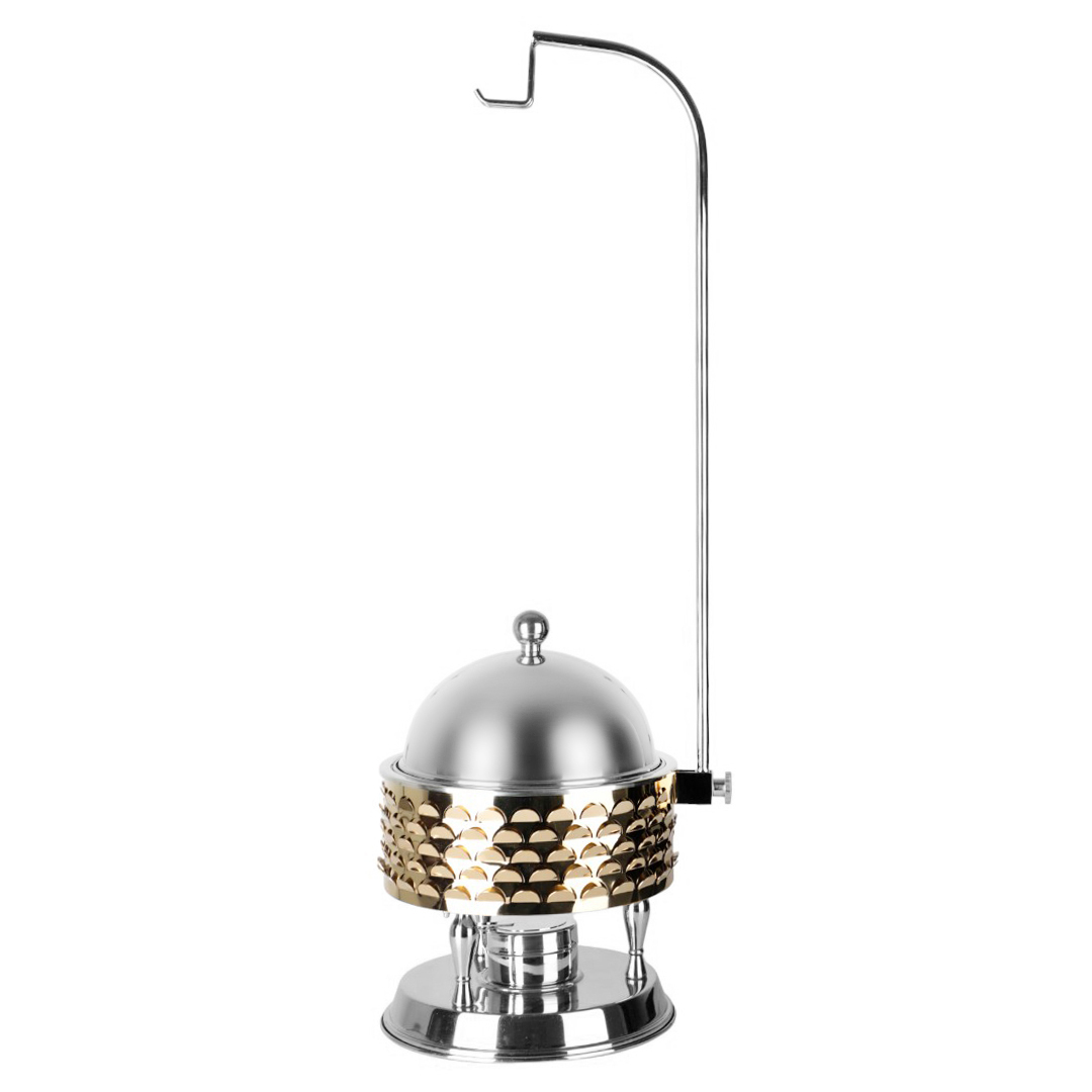 سخان طعام هندي من سوليتير، لون ذهبي وفضي